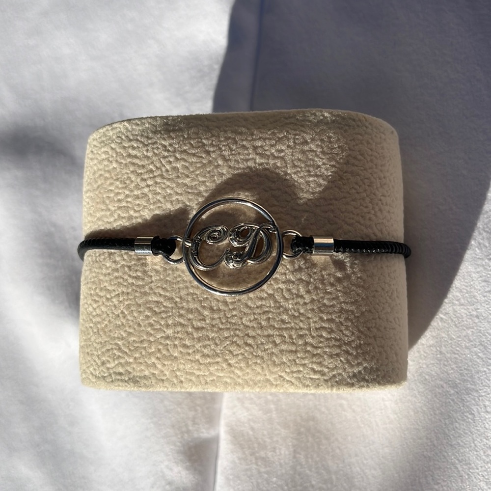 Dior X Kenny Scharf Bracelet Sterling Silver and
Black Calfskin